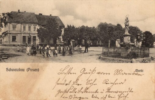 Święciechowa. Rynek, 1908 rok, Leszno, Fotographische Aufnahme und Verlag von Samus Breslauer