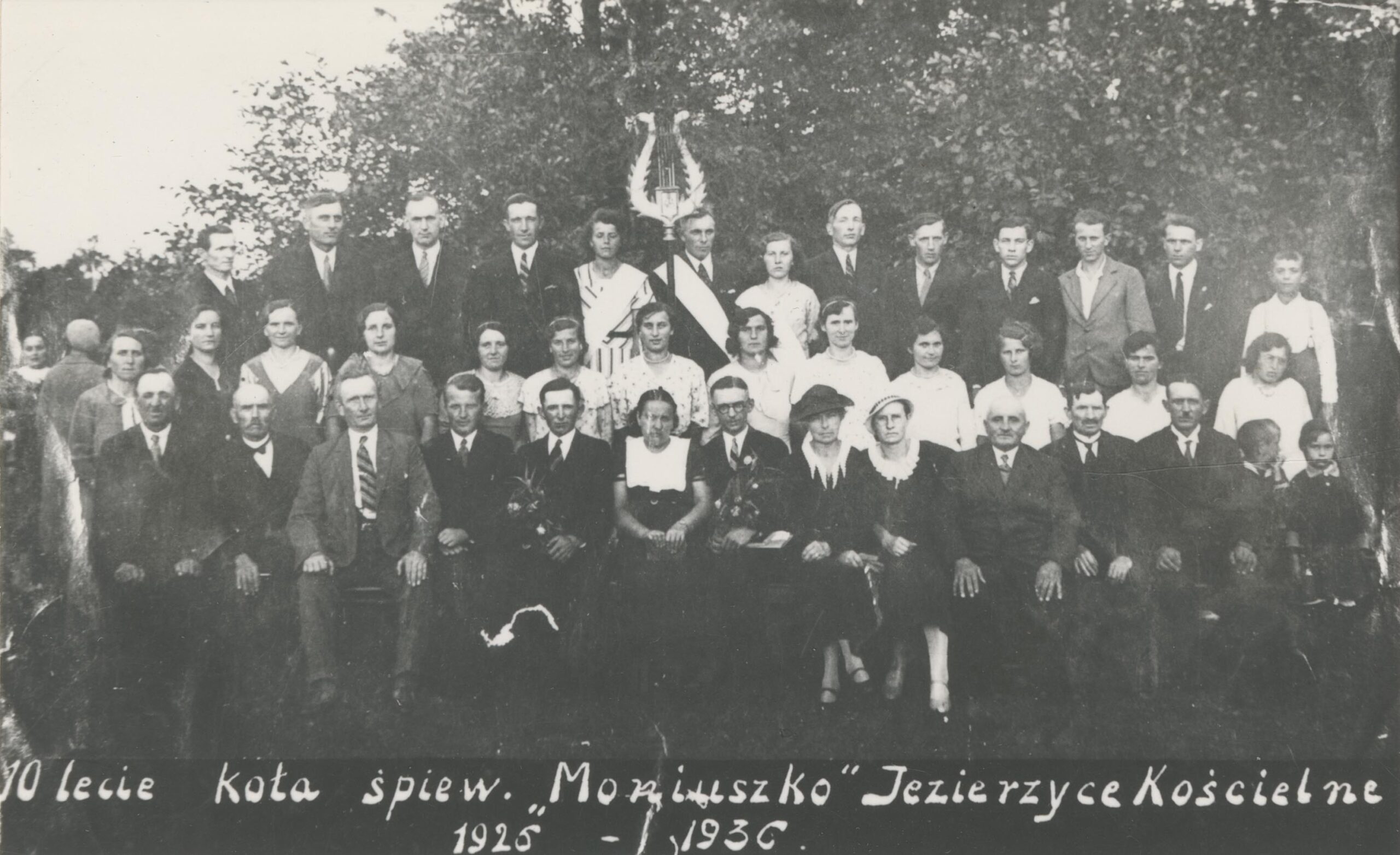 Jezierzyce Kościelne. Koło śpiewu „Moniuszko”, 1936 rok