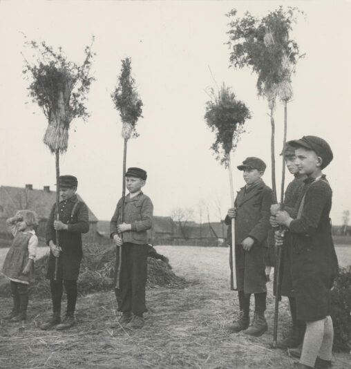 Zaborówiec, Obrzęd „śmiercichy”, 1946 rok, fot. Józef Skoracki