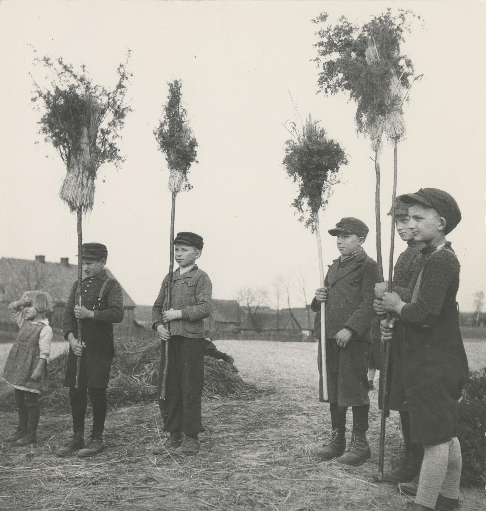 Zaborówiec, Obrzęd „śmiercichy”, 1946 rok, fot. Józef Skoracki